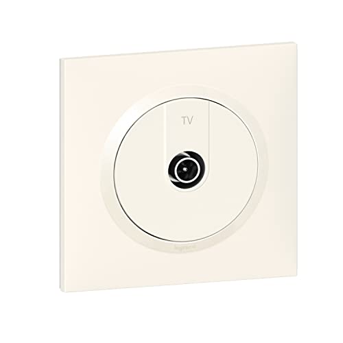 Legrand - Prise TV étoile blindée dooxie livrée avec plaque carrée blanche et griffes - emballage blister