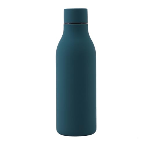 Botella de agua portátil aislada para deportes al aire libre, botella de agua de mano para coche, acero inoxidable, botella de boca pequeña, duradera