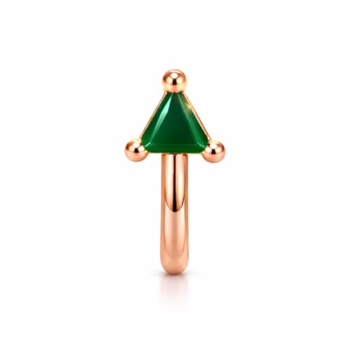 Image of Nilu's Collection Rose Gold American Diamond Non Piercing Nose Pin for Women | Elegant Flower Nose Stud | Minimal Clip-On Nose pin | Anti-Allergy | Anti-Tarnish | Office Wear | Daily Wear | office Wear | Non Piercing