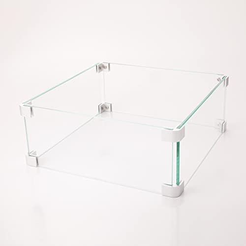 Fire Sense 63248 Fire Pit Wind Guard Clear Tempered Glass