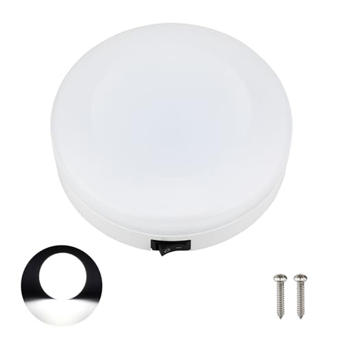 5.6 Inch Boat Dome Light, Boat Interior Lights 12V, Marine LED Courtesy Lighting with ON/Off Switch, Waterproof Marine Interior Lighting for Yachts Boats RV Trailers(6000-6500K Cool White)
