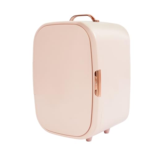 siohdagu 12L Mini Skincare Fridge, Professional Compact Refrigerator, Smart Thermostat Control Mini Refrigerator for Skin Care, Makeup, Beauty, Cosmetics, Food & Drinks, Pink
