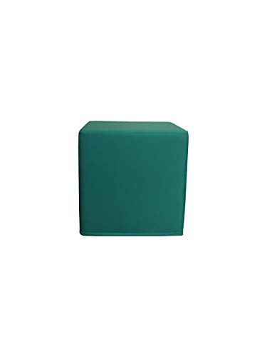 PanQube Modul 7-GR Pufa VERONA 39 Fußschemel ohne Stickerei, Grün, 39cm x 39cm x 39cm