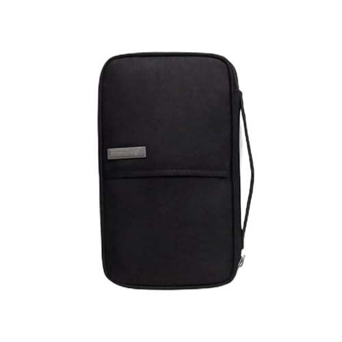 Carteira Case Porta Passaporte Bolsa Cartão Id Viajem (Preto)