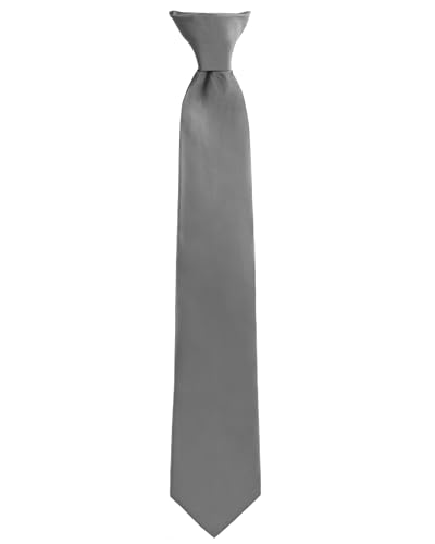 Image of boxed-gifts Clip on Ties for Men - Premium Black Solid Color Clip on Tie
