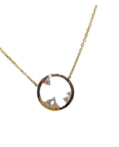 Collar estrellado de diamantes de oro de 18 quilates Cover