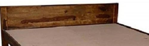 Image of Sheesham Wood King Size Bed Without Storage|Bed|Single Bed |Double Bed Solid Wood Queen Bed (Finish Color - Walnut, Delivery Condition - DIY(Do-It-Yourself))