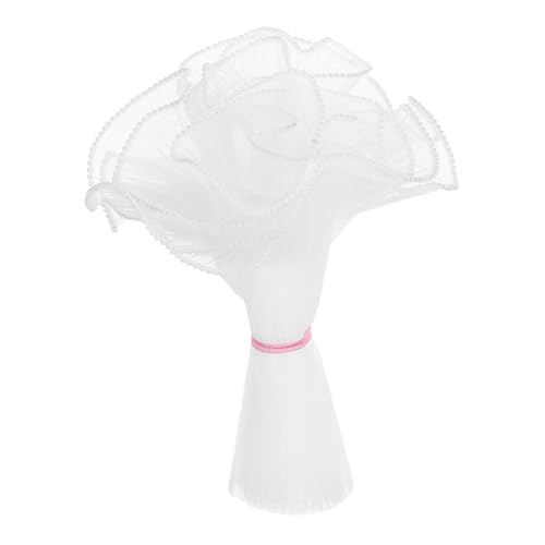 TEHAUX Pearl Mesh Wrap Yards Wrinkled Wavy Flower Wrapping Netting for Floral Arrangements Elegant Pearl Wide for Bouquets and Decorations