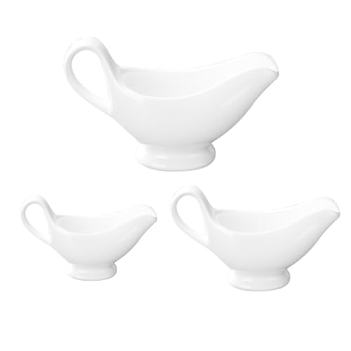 OATIPHO Juego de 3 Tazones de Cerámica para Salsa de Soja Asa, Fáciles de Limpiar y Seguros para Restaurantes de Sopa y Hot Pot