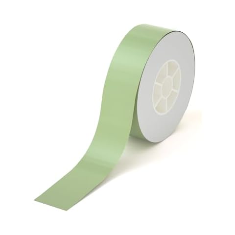PRT Qutie Label Maker Tape, Waterproof DIY Self-Adhesive Labels, 15mmx4M Compatible for Qutie/D11/D30 Label Printer, Suitable for Name Price Shelf Life Classification Labels - 4M Long/Roll (Green) Cover