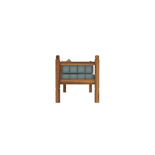 Image of Solid Sheesham Wood Sofa 2 Seater Sofa Diwan Bed for Home Living Room Wooden Couch Diwan Sofa Settee for Living Room and Office | Rosewood Three 2 Seater Sofa (Honey, 2 Seater)