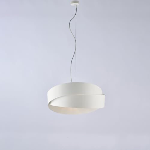 Suspension Astro en fer laqué blanc à 2 lumières orientables BL207-2-BCO