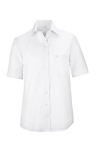 GREIFF Leasing Damen Business-Bluse Kurzarm New-Kent Regular-Fit Weiß 56