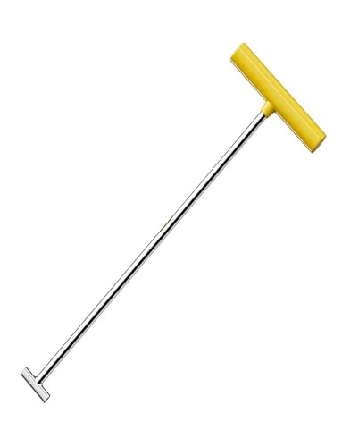 Crochet de levage pour couvercle de regard robuste en T jaune