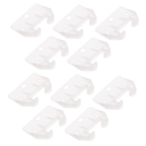 TOBBOMEY 10個 プラスチック引き出しガイドブラケット 耐久性スライドトラック 交換用パーツ ホワイト 衣類収納キャビネット対応 簡単取付け