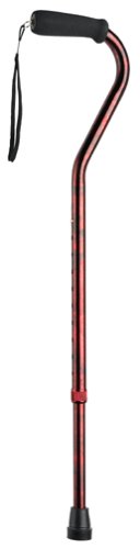 Carex Offset Designer Cane, Red by Carex Health Brands