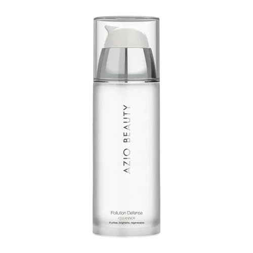 Image of Azio Pollution Defense Cleanser - Daily Antioxidant Face Wash - Anti-Pollution Complex & Acetyl Hexapeptide-8 - Gentle, Brightening & Anti-Aging - 50ml - Cleanses, Defends, Renews - Vegan