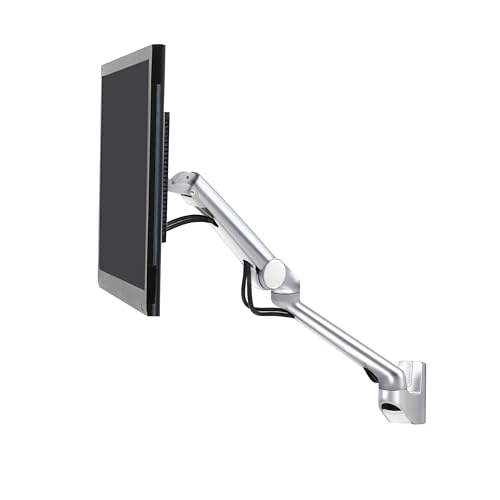 Ergotron – MX Mini Single Monitor Arm, VESA Wall Mount – for Monitors Up to 24 Inches, 0 to 8 lbs – Polished Aluminum