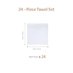 Amazon Basics Fast Drying Cotton Washcloths for Bathroom, Machine Washable, Soft and Highly Absorbent, 12 x 12 in, White, 24-Pack - Image 3