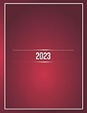  2023: Agenda inteligente dia pagina español  12 Mes 365 dia por hoja grande y calendario mensual con horas y notas  planificador y diaria formato grande .
