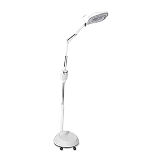 LENTE 8 DIOTTRIE LAMPADA D'INGRANDIMENTO CON STATIVO, LUCE FREDDA BIANCA PER ESTETISTA, ESTETICA, LABORATORIO E LAVORI DI PRECISIONE_ELEGANZA DEL BLACK