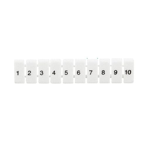 Marcador Zack ZB8 con numeración estándar 31-40 para bloques de terminales, 10 tiras