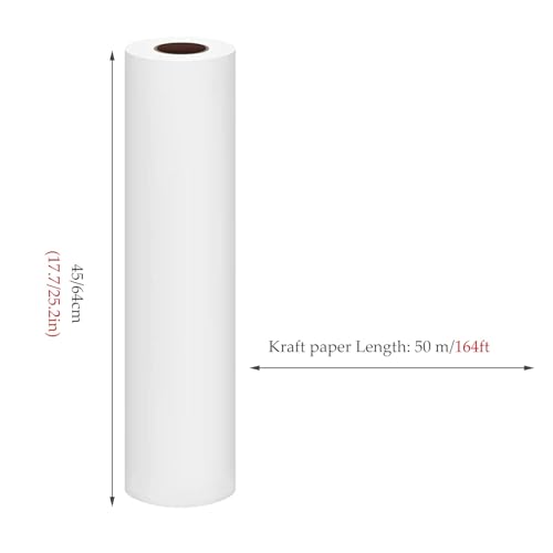 Distributeur de papier kraft suspendu mural blanc avec étagère de rangement - 3