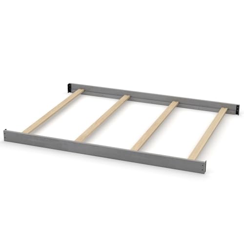 Image of Full-Size Conversion Kit Bed Rails for Oxford, Soho, Ozlo & Avalon Baby Convertible Cribs - Solid Wood - Toddler & Adult Rail for Full-Size Bed - Nursery & Baby Furniture (Rustic Gray, Bolt-On Kit)