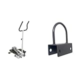 Sunny Health & Fitness Magnetic Underdesk/Standing Portable Ellittical Machine + Unisex’s U-Ring Attachment for Power Racks and Cages – SF-XFA005, Black, One Size