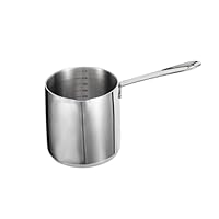 IMEEA Kaffeekanne 900ml aus 18/10 Edelstahl Türkische Mokkakanne & Butter-Schmelztopf mit Ausgießer für Induktion & Gasherd