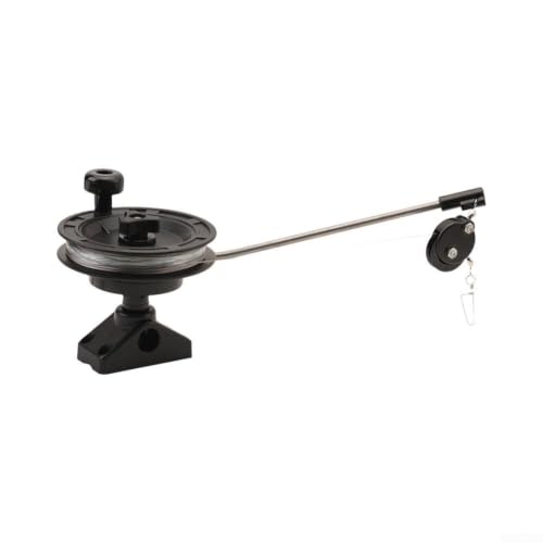 Boat Fishing Manual Downrigger with 100m High-Tensile Wire - Rust-Proof Post Mount for Kayaks and Canoes