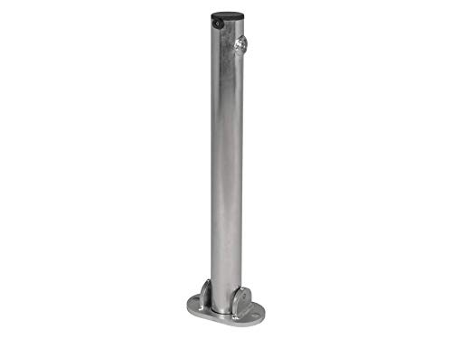 Folding Parking Post, Heavy Duty Steel Lockable Fold Down Driveway Car Security Bollard, Driveway Security Post Barrier with High Security Keys & Fixings (Zinc, Pack of 1)