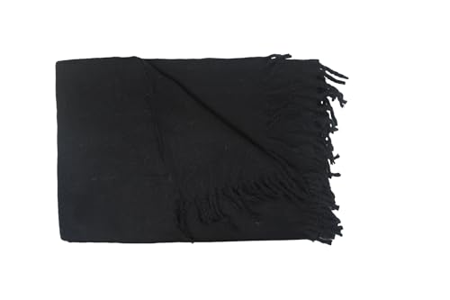 Wonderlist Tibetan Meditation Shawl Wool Handloom Meditation Oversize Shawl Throw Pure Wool Wrap Clothing Gift for Men Women