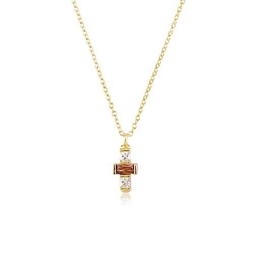 Collier croix argent 925 cadeau de mariage romantique serti de cristaux