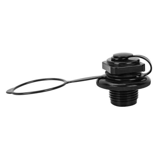 Vbestlife 23,9 mm aufblasbares Fischerboot-Luftventil, schwarzer Kunststoff-Schlauchboot-Luftventil-Ersatz für Fischerboot-Zubehör