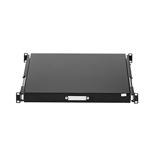Image of StarTech.com 1U Sliding Server Rack Mount Keyboard Shelf Tray - 55lbs - 22 inch Deep Steel Pull Out Drawer for 19 inch AV, Network Equipment Rack (SLIDESHELFD)