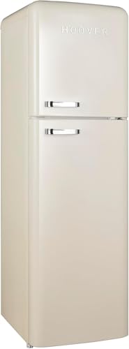 Hoover 326L Top Mount Retro Style Refrigerator, Total No Frost Design, Fresh Room, Humidity Control, Metal Texture Handle, Bottle Rack, 1 Year Warranty, Cream - HTR-M326-RC