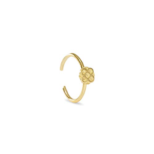 Anillo Plata de Ley de 925mm, chapado en Oro, talla M (15-19). Modelo Gracia Cover