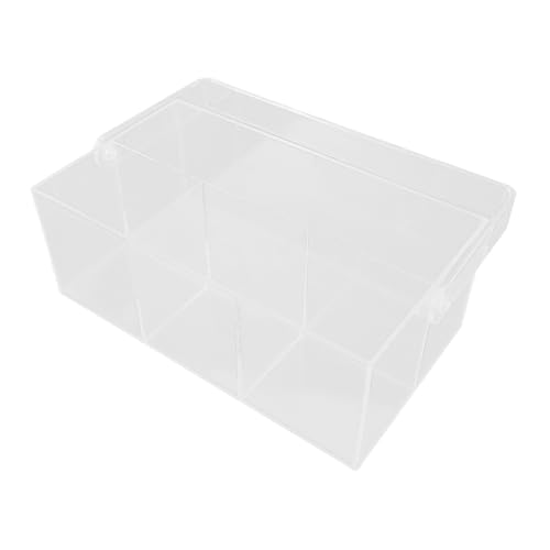 BESTYASH Caja De Almacenamiento De Cubiertos Organizador De Utensilios Caja De Almacenamiento Reutilizable Porta Cucharas y Tenedores Organizador De La Cocina Estuche Acrílico Transparente