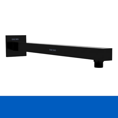 Image of Tapsa Stainless Steel 9 Inch Square Arm Black|Shower Rod For Showers|Black Shower Arm|Shower Arm for Overhead Showers (Pack of 1)