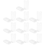 NUOBESTY Botellas para Desodorante Blanco Transparente 10 Unidades Tubos Prácticos de Plástico para Crema y Antitranspirante Envases Portátiles sin Fugas Tamaño Compacto para Cuidado