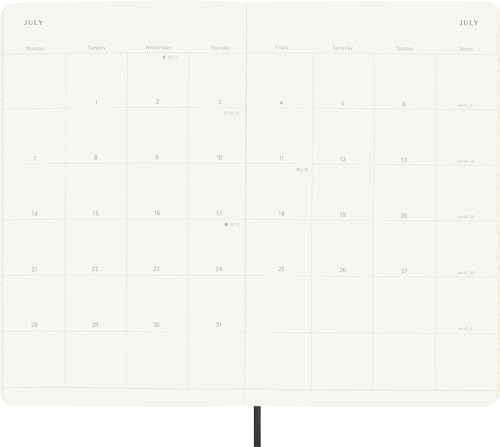 Moleskine Classic 12 Month 2025 Monthly Planner, Soft Cover, Large (5" x 8.25"), Black, 128 pages by Moleskine - Image 4