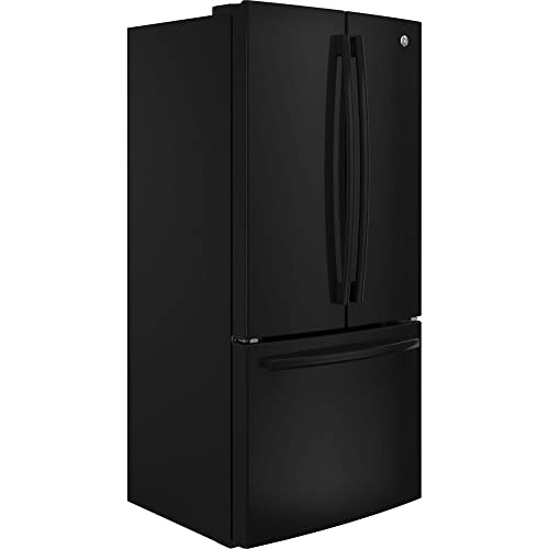 GE GWE19JGLBB French Door Refrigerator, Black on Fridge.com