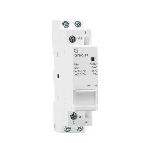 Contacteur modulaire automatique Rail Din AC220V 1P 25A 1NO pour tableau domestique 50/60Hz