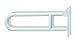 Produktbild HEWI Stuetzklappgriff drehbar Serie 801 L:700mm reinweiss 801.50.110 99