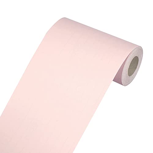 Yifasy Baby Pink Wallpaper Border Peel And Stick Pvc Tiles Sticker Roll Waterproof Bathroom Kitchen Wall Decor Solid Floor Skirting Line #TOP21