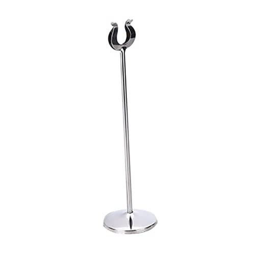 COLLBATH 1pc U-shaped Seat Card Table Card Holder Place Holder Ordering Cards Stand Menu Seats Holder Table Number Clip Banquet Table Cards Holder Table Menu Holder Silver Stainless Steel