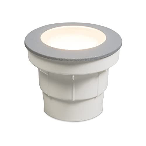 QAZQA Ceci - LED Dimmable Spot encastrable de sol variateur inclus - 1 lumière - Ø 120 mm - Gris - Moderne - éclairage extérieur