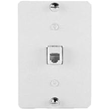 Legrand On-Q WP2002WH Terminating Wall Phone Plate, Single 1 Gang 6P6C RJ25 Phone Jack Wall Plate for Phone Access, White