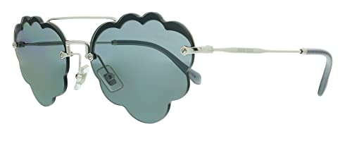 Miu Miu 0MU 57US Gafas, Plateado, 58 para Mujer